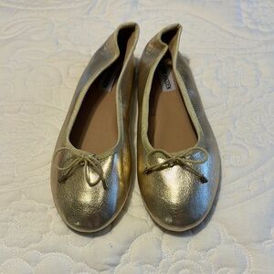 Never worn Gold Ballet Flats